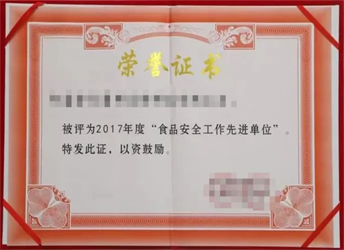 Certificate of Honor II