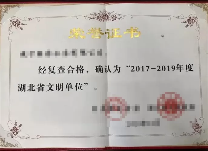 Certificate of Honor V